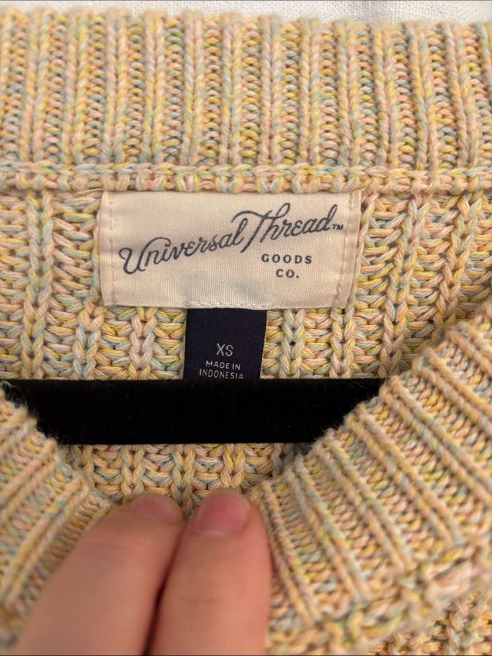 Universal Thread Yellow Ribbed Crewneck Sweater - Picture 2 of 4